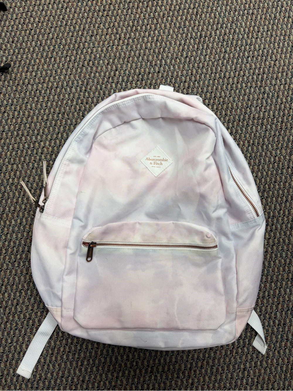 Abercrombie & Fitch Pale Pink Tie-Dye Backpack